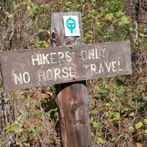 Hikers only sign